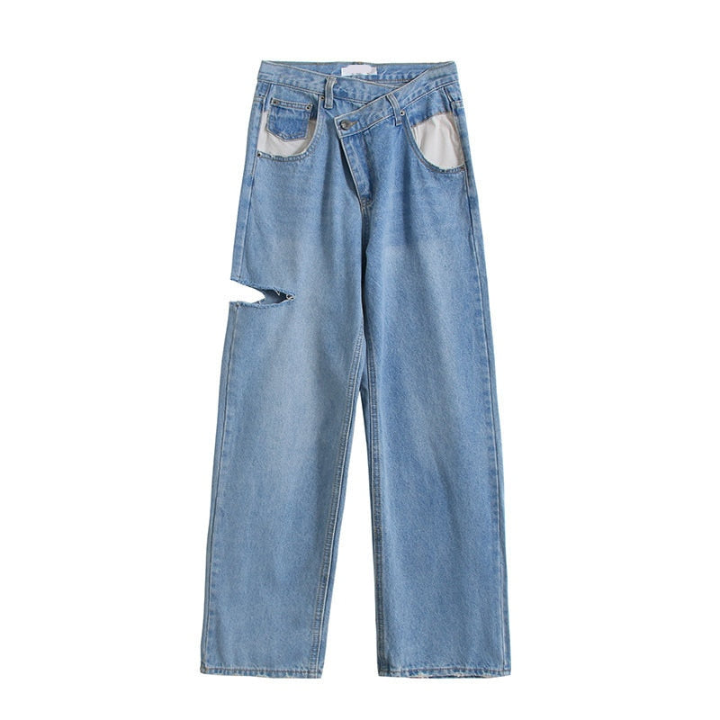 Vintage Asymmetrical Jeans