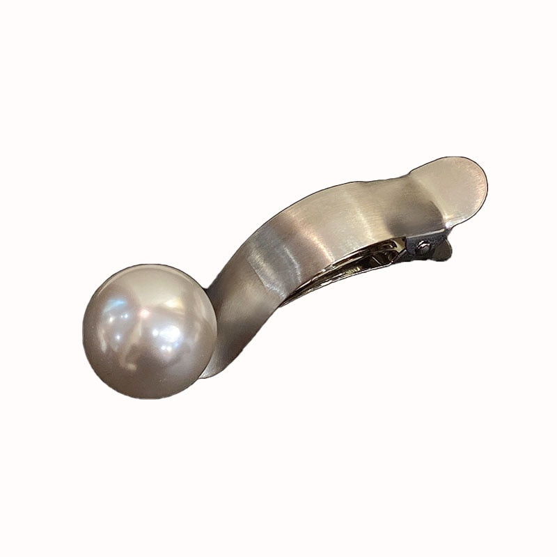 Metal Pearl Hair Clip