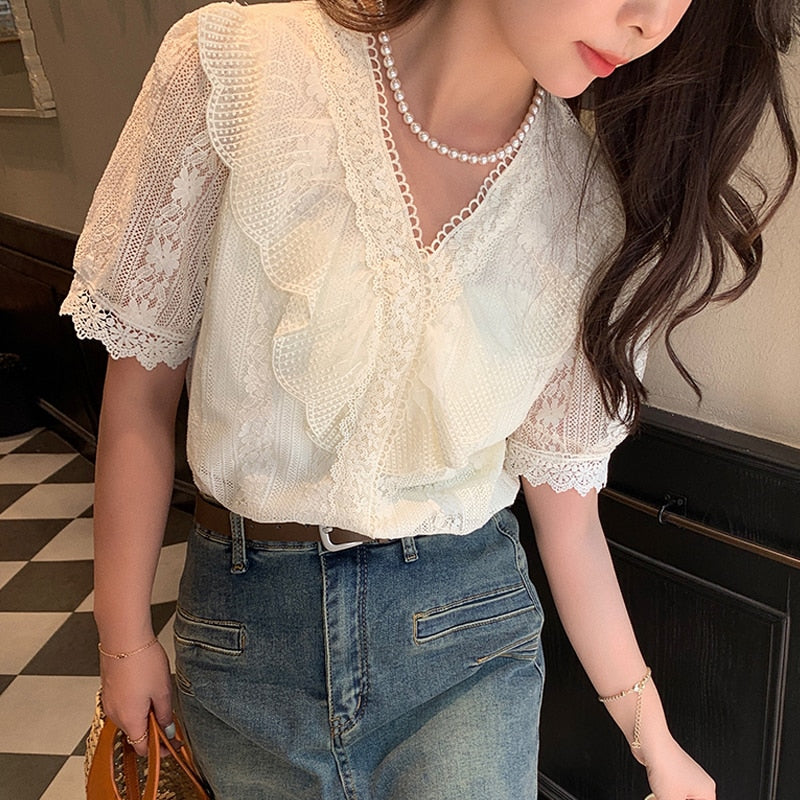 Ruffles and Lace Shirt