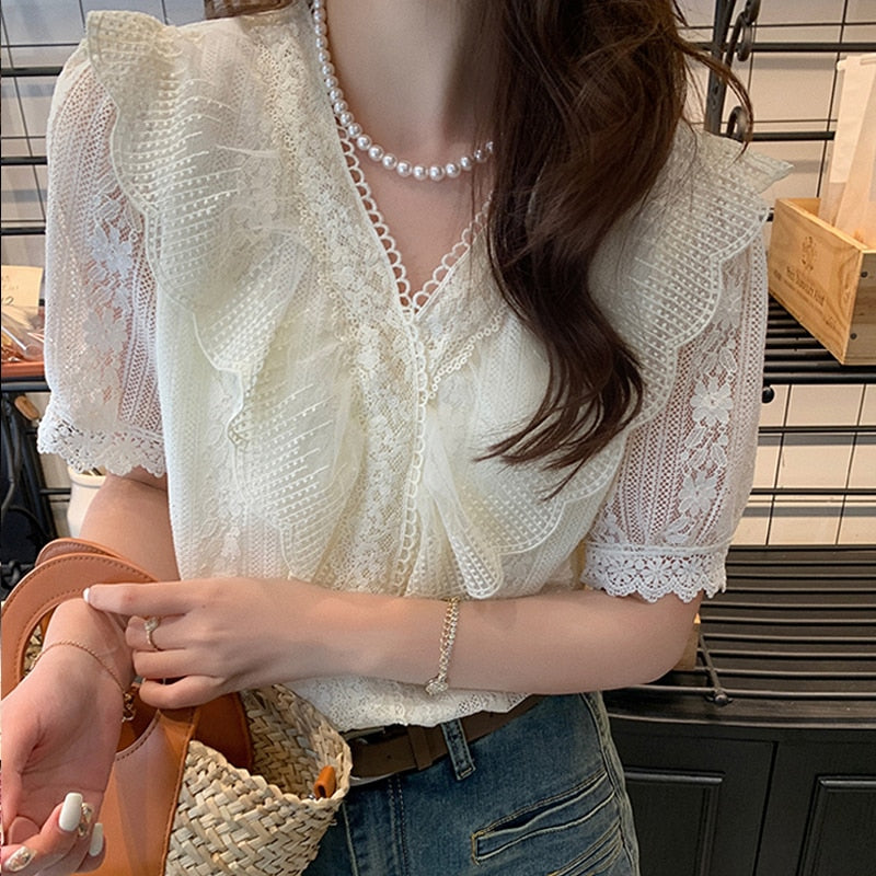 Ruffles and Lace Shirt