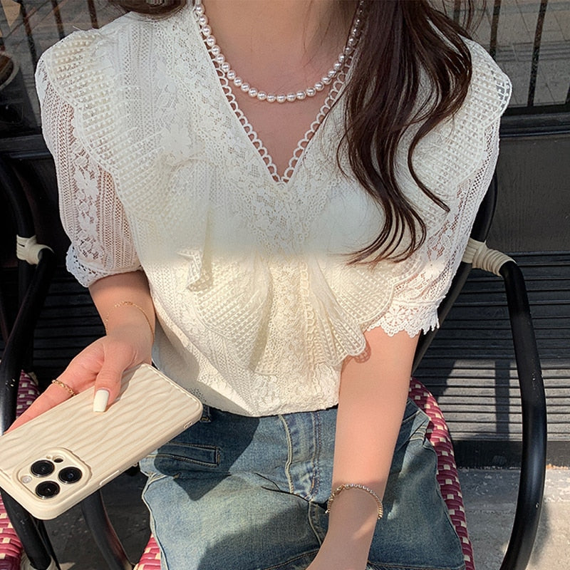 Ruffles and Lace Shirt